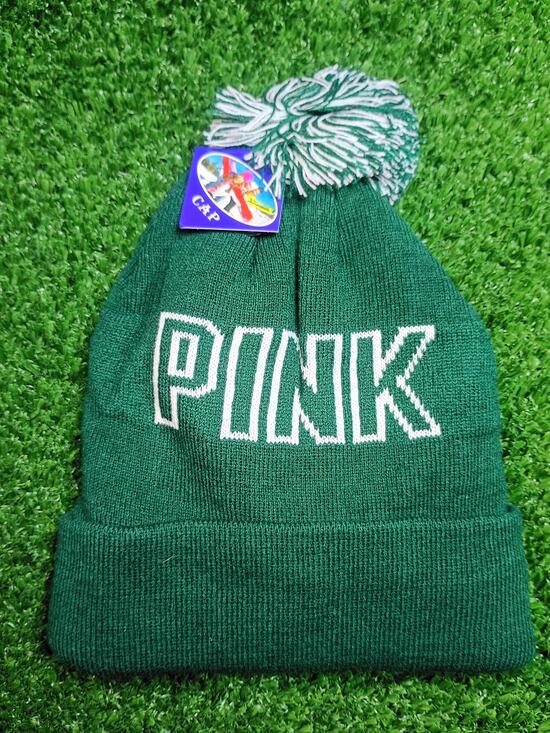 Victoria's Secret PINK Accessories - Victoria's Secret PINK Knit Winter Beanie Pom-Pom Hat NWT